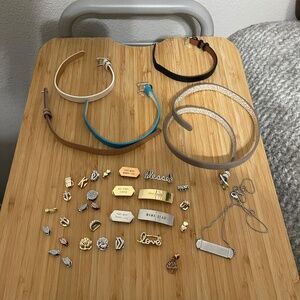 Keep Collective Bracelets Necklace Charms Keys Gold Silver Pave Lot